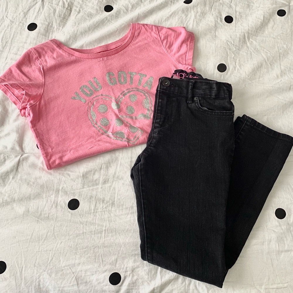 Girls Size 10/12 Shirt & Black Jeans Bundle!